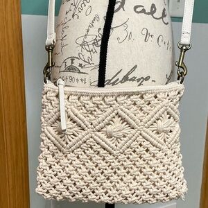 Sonoma Cream Crossbody Bag with Artisanal Woven Texture